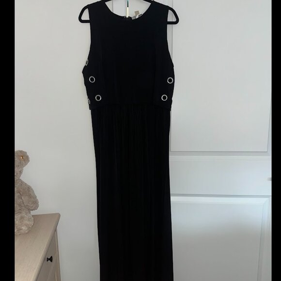 Michael Kors Black Maxi Dress XL NWT Sleeveless Elegant Minimalist Evening Dress - Picture 2 of 4